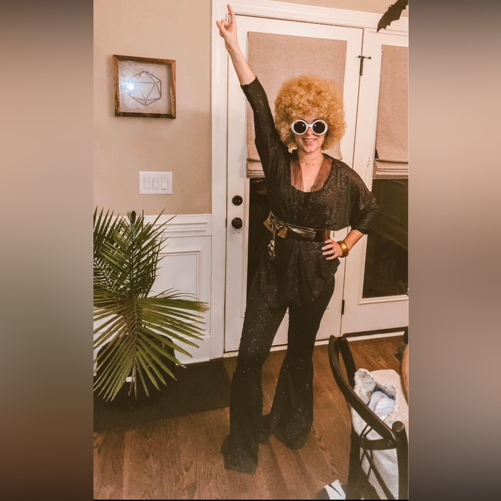 Disco Halloween Costume includes Blonde Wig - Picture 2 of 2